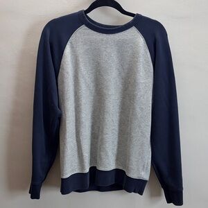 J. Crew Men's Blue and Gray Crewneck Sweater